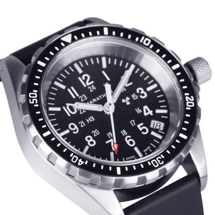 马拉松现役军表 海军专用中型石英潜水表 铁血君品